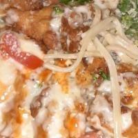 Chicken Alfredo · Classic and creamy. Served over linguine pasta and garlic bread. Your choice of grilled or c...