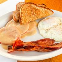 Big Bad Breakfast Plate · Two eggs with your choice of protein. Served with your choice of side and bread.
