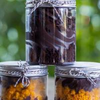 Cake In A Jar · Alternate layers of cake and decadent brigadeiro filling.