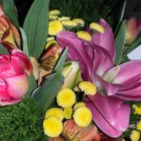 Spring Fling  · Tulips, Alstromeria and more, this is the Spring Fling you’ve been looking for. Rose lilies-...