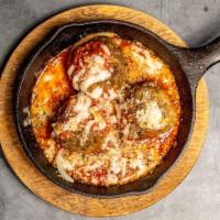 Meatball Bowl · Meatballs, pizza sauce, onions, mozzarella & parmesan cheese.