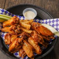 Chicken Wings (10)With Fries · 