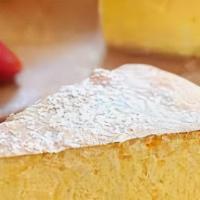 Japanese Cheesecake Slice · Light and fluffy cheesecake, also called cloud cake! Served plain or with toppings.