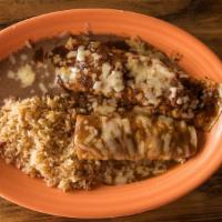 Combination 17 · One burrito, one enchilada, rice and beans.