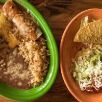 Special Dinner · Chalupa, taco, tamale, chile relleno, enchilada, rice and beans.