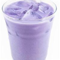 Taro Milk Tea · Our go-to non-caffeinated drink! Taro is a lightly sweet and creamy drink, tinged naturally ...
