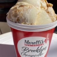 Brooklyn Cheesecake · Delicious cheesecake ice cream base with a buttery graham cracker swirl.