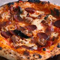 Meat Lover · Tomato Sauce, Mozzarella, Pepperoni, Ham, Bacon and Italian Sausage