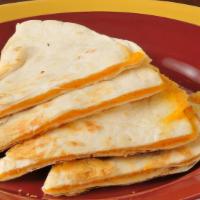 Ft'S Cheese Quesadilla · Grilled flour tortillas filled with shredded cheese.