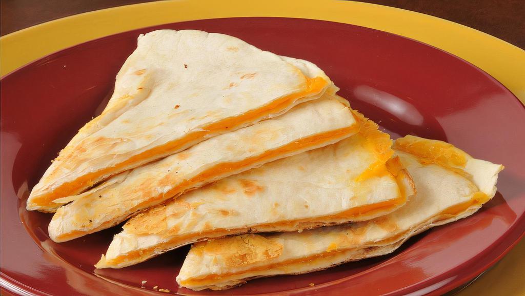 Ft'S Cheese Quesadilla · Grilled flour tortillas filled with shredded cheese.