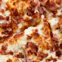 Classic Thin Crust A Lot A Meat Pizza · Canadian bacon, Italian sausage pepperoni, bacon.