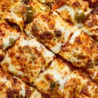 Classic Thin Crust Spicy Pepino Pizza · Hot giardiniera, pepperoni, banana peppers.
