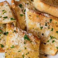 Garlic Bread · Garlic butter and pecorino.