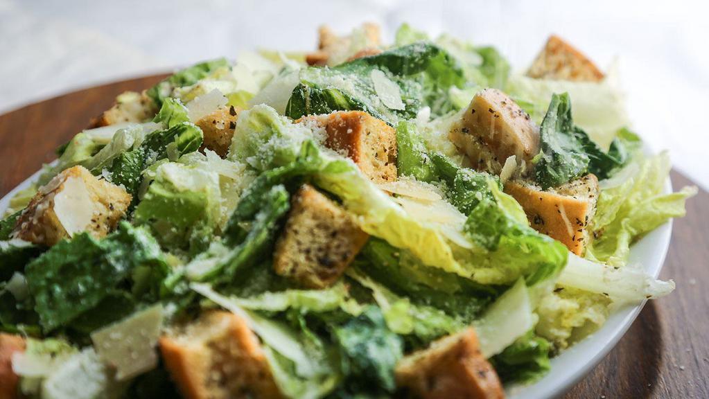 Caesar Salad · Romaine Lettuce, Shaved Parmesan Cheese, Grated Parmesan Cheese, and house-made Croutons.

Served with a side of our house-made Caesar dressing.