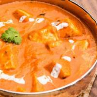 Paneer Butter Masala · A super rich & creamy North Indian entree made with paneer (cottage cheese), spices, onions,...