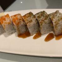 Beauty And The Beast Roll (Raw) · Roll of half tuna and half eel with scallions, avocado, asparagus and masago with eel sauce ...