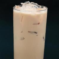 Jasmine Milk Tea · Lightly sweetened jasmine milk tea with ice.
