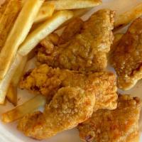 Chicken Tender Box · Our hand-cut, hand-breaded newest addition to our menu! Comes with 5 crispy tenders and a si...
