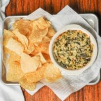 Spinach Dip · Served with tortilla chips.