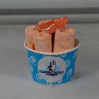 Mamey · Vanilla base or a base of your choice with mamey inside and on top a piece of mamey and cond...