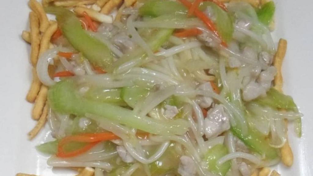 Quart Of Chicken Chow Mein · With crunchy noodle.