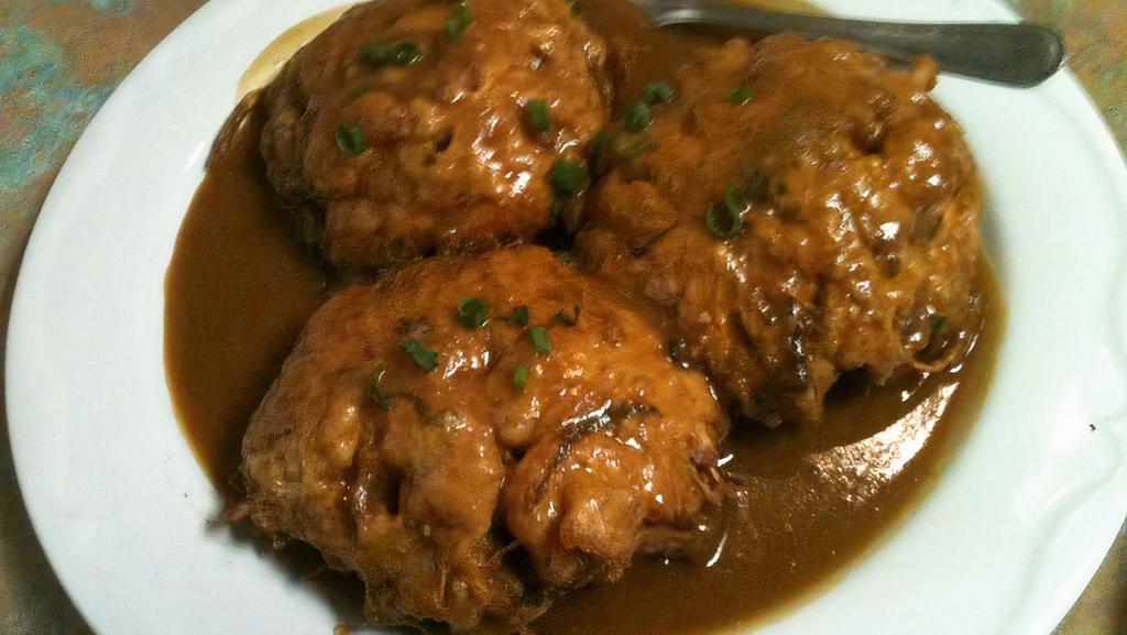 House Special Egg Foo Young · With white rice.