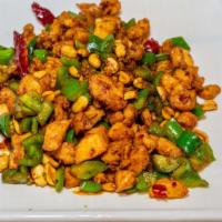 Kung Pao Chicken · Spicy. Tender diced chicken with chopped scallions, chili peppers, and peanuts with Fulin’s ...
