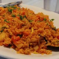 Arroz Con Mariscos · Colombian style seafood rice