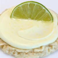 Lemon Tart Sugar Cookie · Lemon frosting, tart lemon powder and fresh lime.