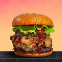 Worthy Bbq Burger (Vegan) · Seasoned Beyond Meat patty perfectly cooked, topped with melted cheddar vegan cheese, bbq sa...