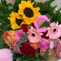 Spring Bouquet · Fresh + Bright Spring florals. Flower types may vary