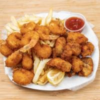 Oysters, Shrimp & Fries · 6pc oyster, 12pc shrimp with fries