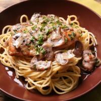 Chicken Marsala · Delicious Chicken slices served in a mouthwatering marsala sauce. Served with customer's cho...
