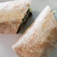 Power Wrap · Whole wheat wrap, egg white, quinoa, spinach, roasted bell peppers, feta cheese, and olive o...