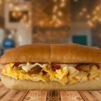 Scrambler · The Scrambler is an eggs-cellent choice to start your day. Scrambled eggs and white American...