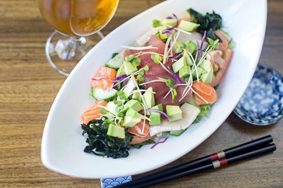 Sashimi Salad · mixed greens served with assorted sashimi and avocado