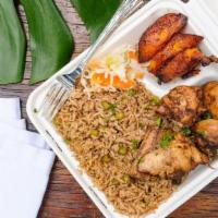 Jerk Chicken · Traditional Jamaican chicken dish and our best seller.. Our jerk chicken is cut into savory ...