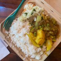 Curry Goat · Curry Goat Special! The goat is so tender and deliciously finished with potatoes, peas and c...