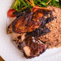 Jerk Chicken · Chicken marinated in Jamaican jerk seasoning and slow-roasted. 867 to 1155 calories.