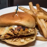 Chicken Breast Burger · Served with Mozzarella Cheese, Bacon, and Smashed Potato Chips. Pink, Special Pineapple, and...