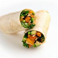 Asian Crispy Chicken Wrap · Our Chef recommends a base of our Super Greens Blend. It is served with Sweet Chili Crispy C...
