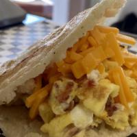 Arepa 904 · Scrambled Egg with Bacon and Cheddar Cheese.
