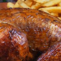 Whole Roasted Chicken · Includes 2 sides.