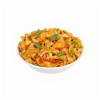 Drunken Noodles · Spicy- Stir fried rice noodles, red bell peppers, sliced marinated chicken breast, white and...