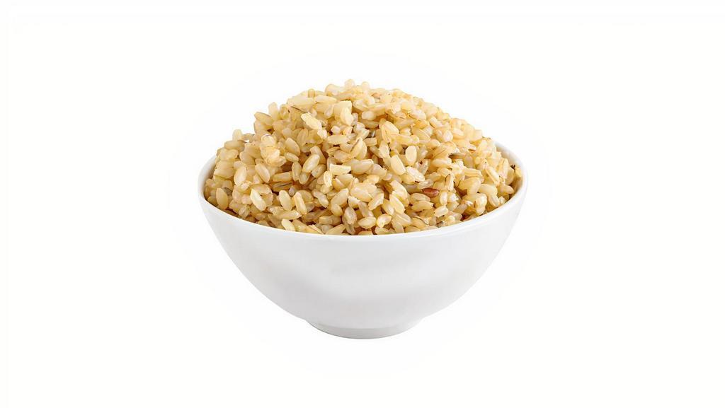 Brown Rice · Brown rice, steamed to perfection.