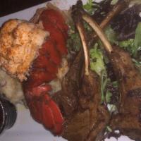 Surf & Turf · Lamb chops, lobster tail,  mashed potatoes (can sub for mac & cheese).