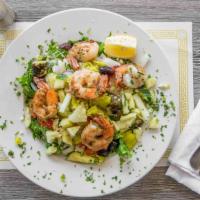 Shrimp Salad Combo · Grilled to perfection.