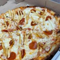 French Fries  Pepperoni Pizza · French Fries, Pepperoni & Mozzarella Cheese