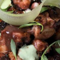 Grilled Octopus · Yuca/Cilantro Sauce / Aji Amarillo Aioli / Mojo Sauce