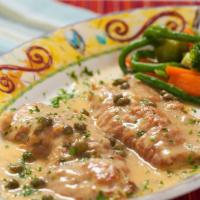 Veal Piccata · Sautéed with white wine, lemon and capers